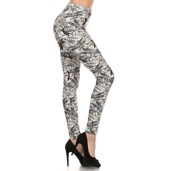 Reg One Size Dragonfly Print Full Length Slim Fit Leggings with High Elastic - Picture 6 of 6